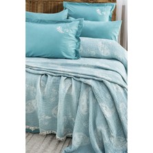 Comfort Craft Premium %100 Pamuk Müslin Pike Takımı - 6 Parça 8 Renk Seçeneği - 240X246 cm Nakışlı Yatak Örtüsü
