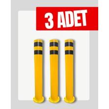 UZM PARK 3 Adet Metal Otopark Demir Duba Delinatör Sabit Park Bariyeri Park Engel Demiri 75 cm