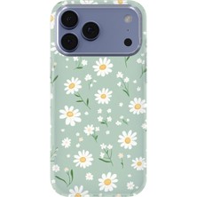 Karsu Design iPhone 17 Pro Max Uyumlu Baskılı Şeffaf Telefon Kılıfı | Koleksiyon: Soft Daisy