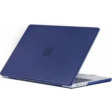 Arabulalaca Macbook Pro 14 Inç 2026 Model A3426 M5 Pro Işlemcili Koruma Karbon Hardcase Kapak Lacivert