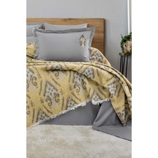 Comfort Craft Premium %100 Pamuk Müslin Pike Takımı - 6 Parça 8 Renk Seçeneği - 240X246 cm Nakışlı Yatak Örtüsü