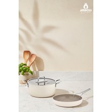 Amboss Sera Nova Seramik 3 Parça Derin Tencere & Tava Seti - Latte