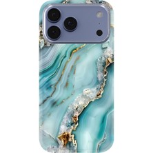 Karsu Design iPhone 17 Pro Uyumlu Baskılı Şeffaf Telefon Kılıfı | Koleksiyon: Marble And Gold Luxury