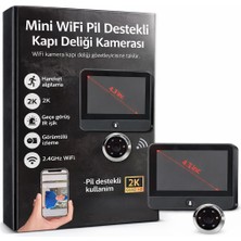 Erdmsp Ev Güvenliğinde Yeni Nesil Akıllı Wifi Kapı Dürbünü 2.4g Wifi Kapı Kamerası Her Yerden Kontrol
