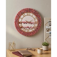 Af Epoxyart Duvar Saati - 35 cm - Modern Dekoratif Duvar Saati - Epoksi Duvar Saati - El Yapımı Duvar Saati - Pempe Şık Epoksi Duvar Saati
