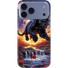 Karsu Design iPhone 17 Pro Uyumlu Baskılı Şeffaf Telefon Kılıfı | Koleksiyon: Minimal Black Panther