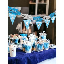 Parti Adresi Ilk Dişim Kağıt Zincir Asılabilir Parti Süsü Mavi 24'lü