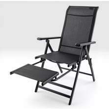 Argeus Sırt Ayarlı Katlanabilir Kamp Sandalyesi - 8 Kademeli - Bacak Uzatmalı - Recline - Katlanır Şezlong