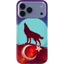 Karsu Design iPhone 17 Pro Uyumlu Baskılı Şeffaf Telefon Kılıfı | Koleksiyon: Grey Wolf Turkish Symbol