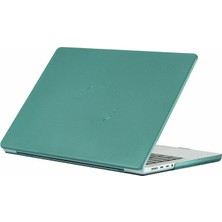 Arabulalaca Macbook Pro 14 Inç 2026 Model A3426 M5 Pro Işlemcili Koruma Karbon Hardcase Kapak Yeşil