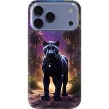 Karsu Design iPhone 17 Pro Max Uyumlu Baskılı Şeffaf Telefon Kılıfı | Koleksiyon: Minimal Black Panther