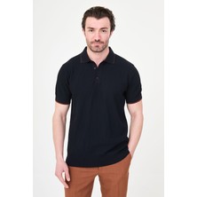 MCR Desenli Slim Fit Polo Yaka Düğmeli Erkek Triko T-Shirt