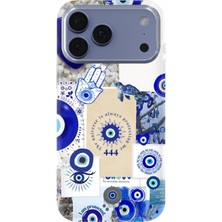 Karsu Design iPhone 17 Pro Uyumlu Baskılı Şeffaf Telefon Kılıfı | Koleksiyon: Minimal Evil Eye