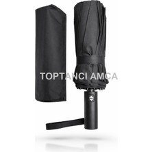 Premium Katlanır Şemsiye 3 Katlı Fiber Gövde 16 Telli Tam Otomatik Mekanizma 100 cm Çap