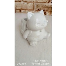 Yoyomold YY4322 Sırt Cantalı Sevimli Şans Kedisi Biblo Silikon Kalıp