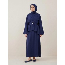 Foremia Aksesuar Detay Ikili Elbise-Lacivert -