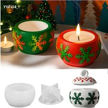 Yoyomold Yılbaşı Temalı Kapaklı Mumluk Takı Kutusu Silikon Kalıp