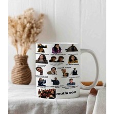 Weiler Riger Karakter Kolaj Baskılı Premium 330 ml WR-TS101 - Hediye Porselen Kupa Bardak