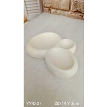 Yoyomold YY4307 Oval Çerezlik Formunda Dekoratif Obje Silikon Kalıp