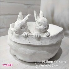 Yoyomold 2 Tavşanlı Çuval Saksı Silikon Kalıp