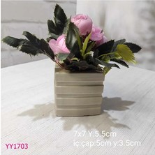 Yoyomold YY1703-KARE Saksı Çizgili Silikon Kalıp