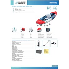 Bestway Hydro-Force™ Rapid X1 Tek Kişilik Şişme Kano Seti 2,9 M