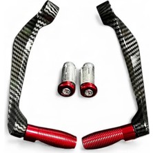 MOTORKİT MK Motosiklet Manet Koruma Karbon Kırmızı - Universal - Pcx - Dio - Motorkit Mk