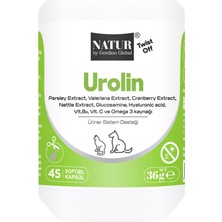 Natur Urolin 45 Soft Jel Kapsül (Twist-Off) Kedi Köpek Üriner Sistem ve Kum Vitamini