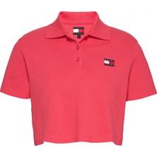 Tommy Hilfiger Kadın Pembe Tommy Hilfiger Tjw Crp Badge Ss Pol, Xı2 Pembe Kadın T-Shirt & Polo