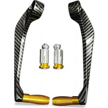MOTORKİT MK Motosiklet Manet Koruma Karbon Gold ( Sarı ) - Universal - Pcx - Dio - Motorkit Mk