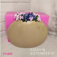 Yoyomold YY1899-ENINE Geniş Dar Vazo 22.5cm Silikon Kalıp