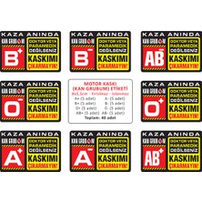 Motor Kaskı Etiketi 8x5,5cm Yırtılmaz ve Islanmaz