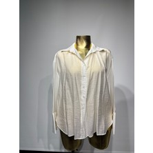 Katlamalı Kol Detay Uzun Gömlek