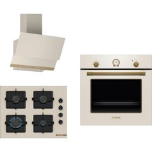 Bosch Inci Beyazı Neo Klasik 3 Lü Ankastre Set ( HBJN10YW0R - POP6C1O12O - DWK65AJ80R )