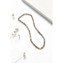 Luna Jewelry Kadın Gümüş Gold Renk Özel Seri Xox Model 316 L Çelik Kolye