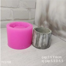 Yoyomold YY2738 Sütun Desenli Saksı 6cm Silikon Kalıp