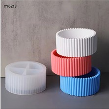 Yoyomold Yuvarlak Çizgili Mumluk Silikon Kalıp