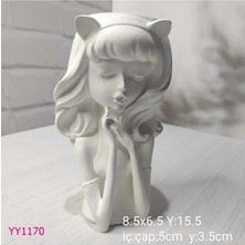 Yoyomold Kedi Kız Saksı Silikon Kalıp