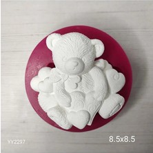 Yoyomold YY2297 Kalp Tutan Ayıcık Silikon Kalıp