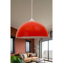 Marrien Luna Modern Tekli Turuncu Metal Sarkıt (30 cm) Salon, Mutfak & Cafe için Dekoratif Avize