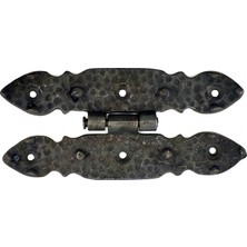 Marsilyan Antika Tarz Dekoratif Pirinç Düğmeli Menteşe - 142X69 Mm, Oksit