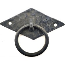 Marsilyan Antika Tarz Dekoratif Pirinç Yan Baklava Kapı Kulbu - 41X82 Mm, Oksit