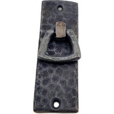 Marsilyan Antika Tarz Dekoratif Pirinç Dik Dövme Mobilya Kulbu - 90X31 Mm, Oksit