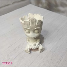 Yoyomold YY1517-GROOT Saksı Elinde Kuş Tutan Silikon Kalıp