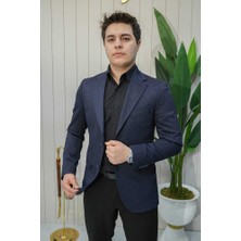 Beystil Mono Yaka Lacivert Ceket 416 - Slim Fit
