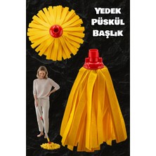 Technow Klasik Sarı Ultra Kalın  Mop Paspas Püskül Yedek Başlık 1 Adet