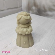 Yoyomold YY1428-ELINDE Kalp Tutan Melek Kız Silikon Kalıp