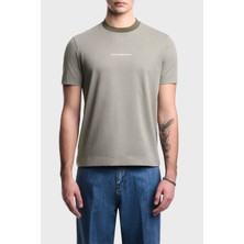 Emporio Armani Pamuklu Regular Fit Logo Baskılı Bisiklet Yaka T Shirt Erkek T Shirt EM005257 AF13715 U8049
