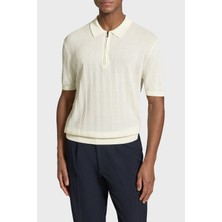 Emporio Armani % 100 Pamuk Relaxed Fit Fermuarlı Polo Yaka Kazak Erkek Polo Yaka Kazak EM004305 AF23761 U1107