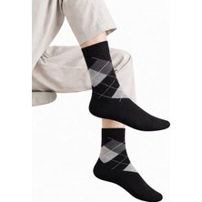 Gigi Giyim Bambu Baklava Desenli Erkek Soket Dikişsiz Çorap